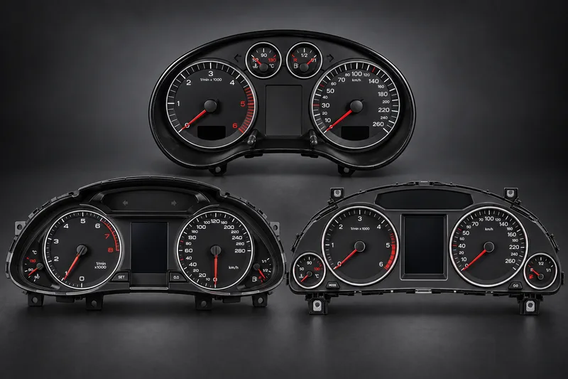 Audi kombiinstrument samlingsbild
